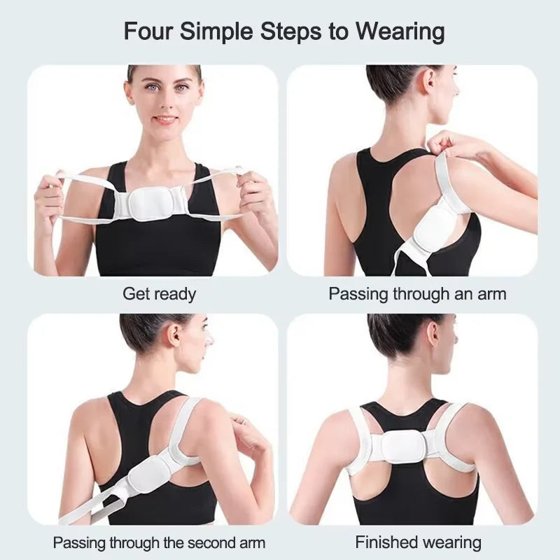 Adjustable Posture Corrector Back Support Shoulder Belt Rectify Straighten Correction Spine Corrector Health Postural Fixer Tap