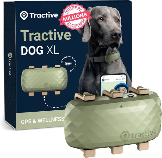 Smart GPS Dog Tracker with Live Tracking, Health Monitoring, Virtual Fence, and Long Battery Life for Large Dogs