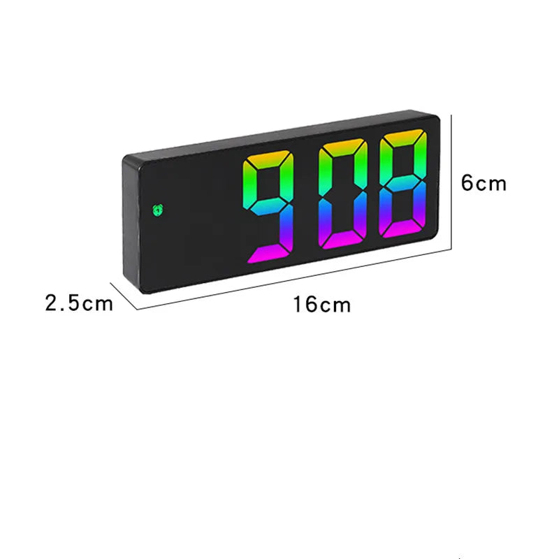 Acrylic/Mirror Digital Alarm Clock Voice Control Snooze Night Mode Table Clock 12/24H Anti-disturb Funtion Electronic LED Clock